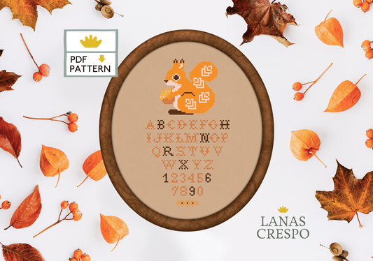 Autumn September Sampler Cross Stitch Pattern - PDF