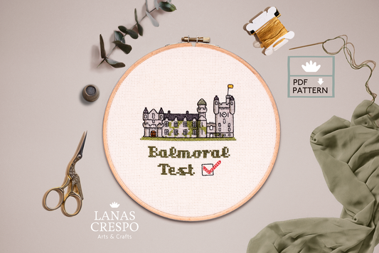Balmoral Test - Balmoral Castle Cross Stitch Pattern - PDF Download
