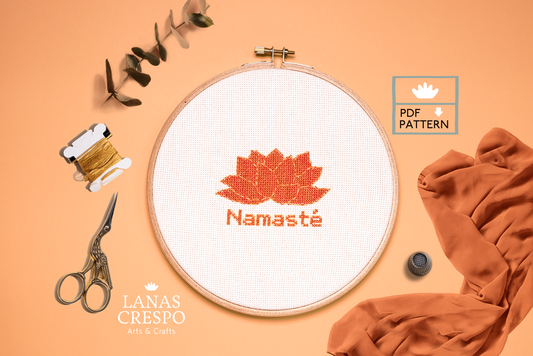 Namaste Cross Stitch Pattern - PDF Instant Download