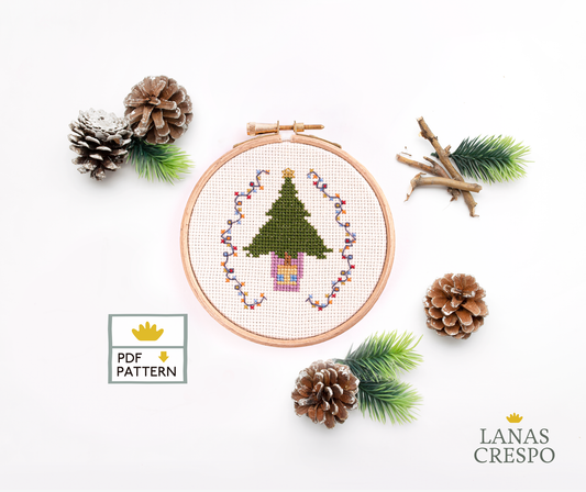 Christmas Tree Cross Stitch Pattern - PDF